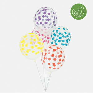 ballons imprimés confettis - mélange multicolore