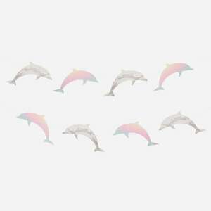 guirlande en papier - dauphins