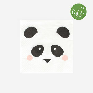 serviettes - mini panda