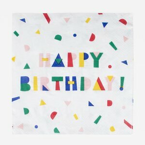 serviettes - happy birthday