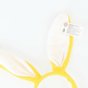 Goodies : serre tête oreilles de lapin jaune