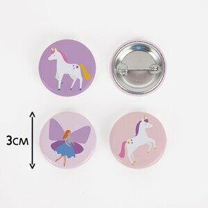 12 badges licorne féérique