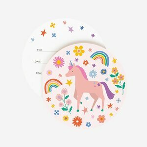 invitations - licorne féérique